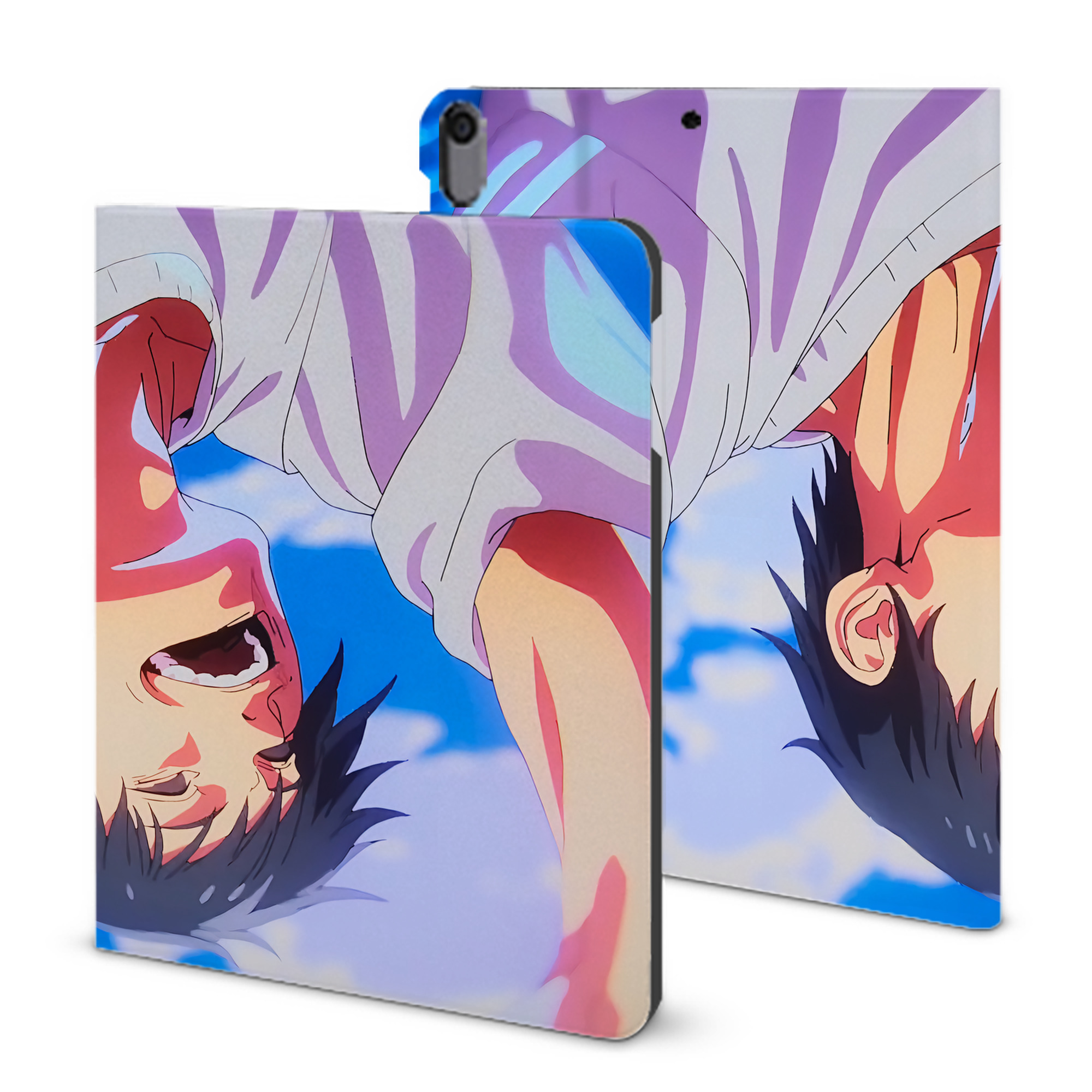 （画像用） 呪術廻戦 Jujutsu Kaisen IPad ケース ブック型 PUレザー TPU 耐衝撃 軽量 薄型 ペン収納なし 全面保護 IPad 各モデル対応